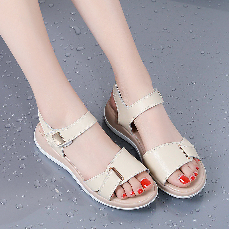 summer ladies sandals leather non-slip